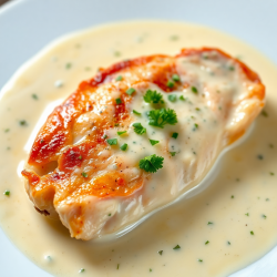 Creamy Garlic Chicken with Milk Sauce