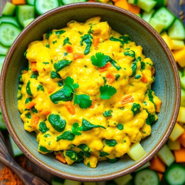 Spiced Spinach and Carrot Egg Scramble