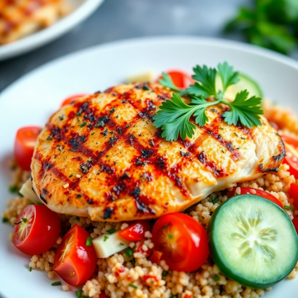 Herb-Grilled Chicken with Quinoa Salad