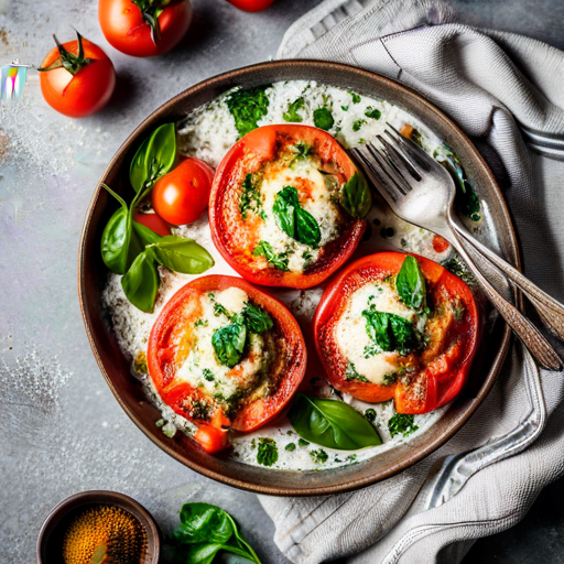 Avocado & Spinach Stuffed Tomatoes