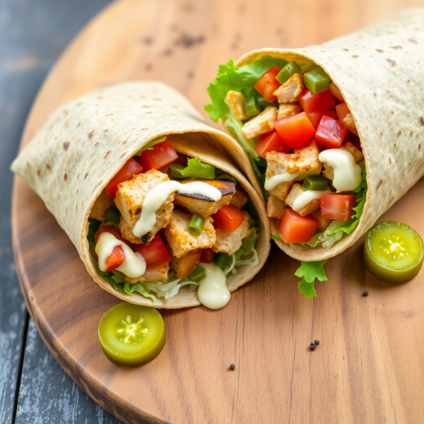 Crunchy Pickle Chicken Wrap