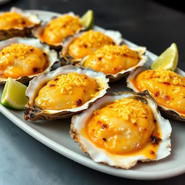 Cheesy Grilled Vietnamese Oysters