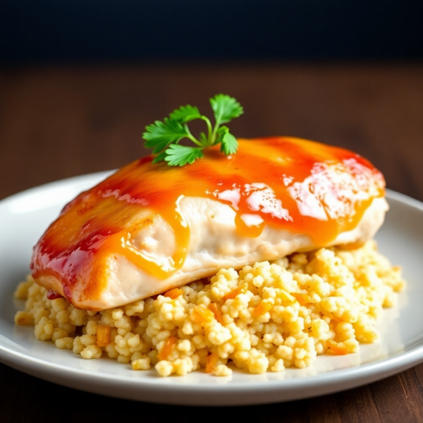 Citrus Glazed Chicken with Orange Quinoa