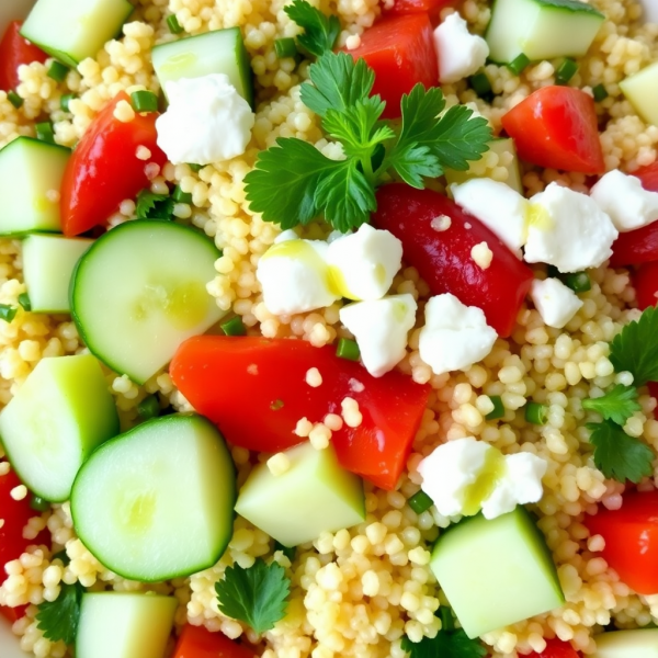 Cucumber and Quinoa Salad with Lemon Vinaigrette