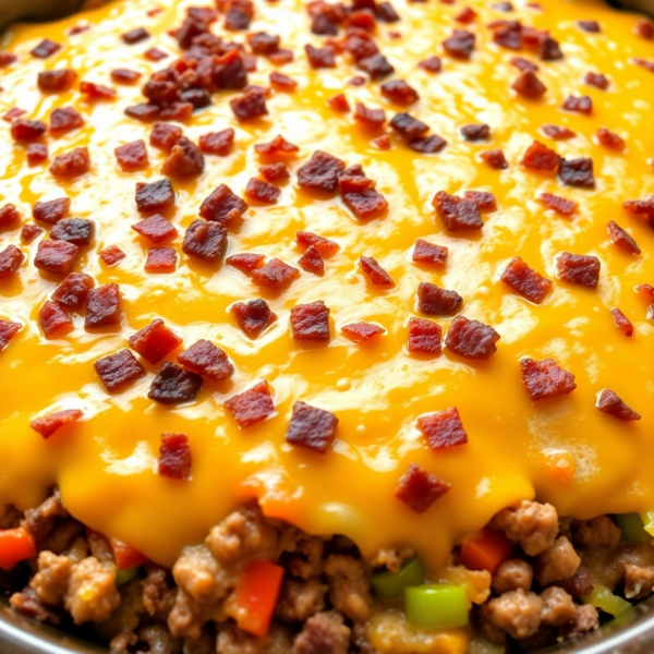 Low-Carb Bacon Cheeseburger Casserole