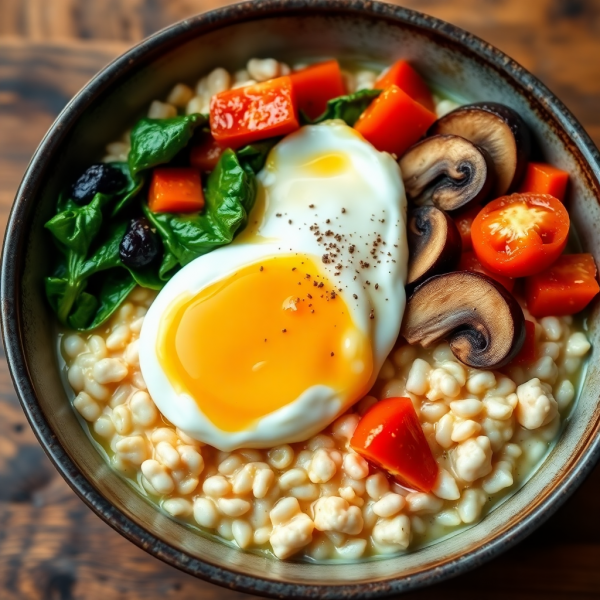 Savory Rolled Oats Bowl