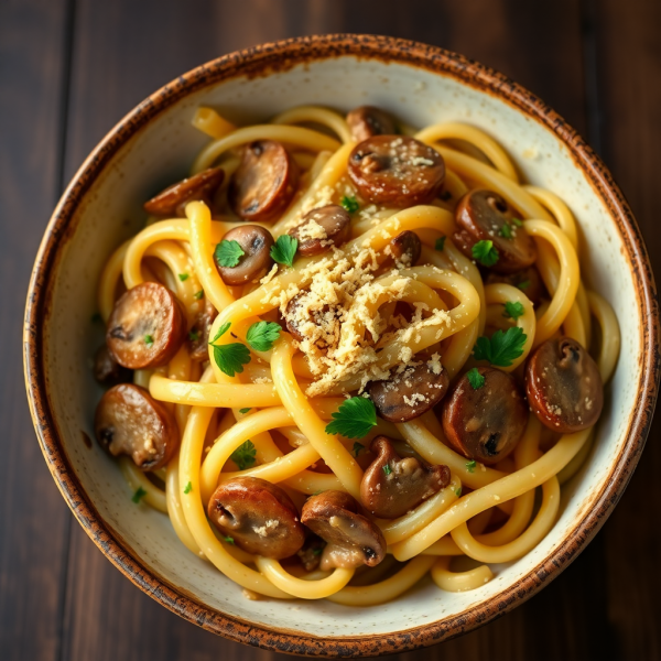 Creamy Dairy-Free Mushroom Pasta