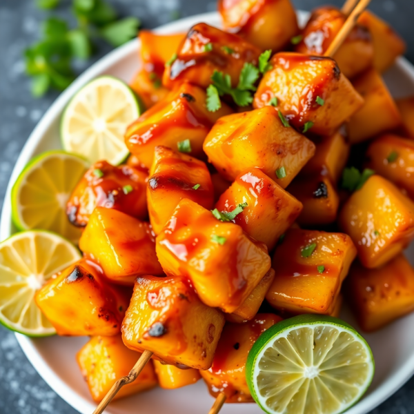 Sweet and Spicy Pineapple Chicken Skewers