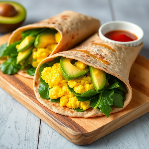 Avocado & Spinach Egg Wrap