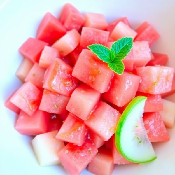 Bitter Melon and Watermelon Salad