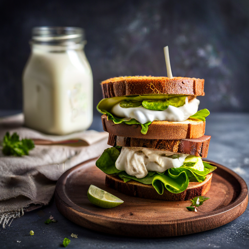 Arabic Yogurt and Mayonnaise Sandwich