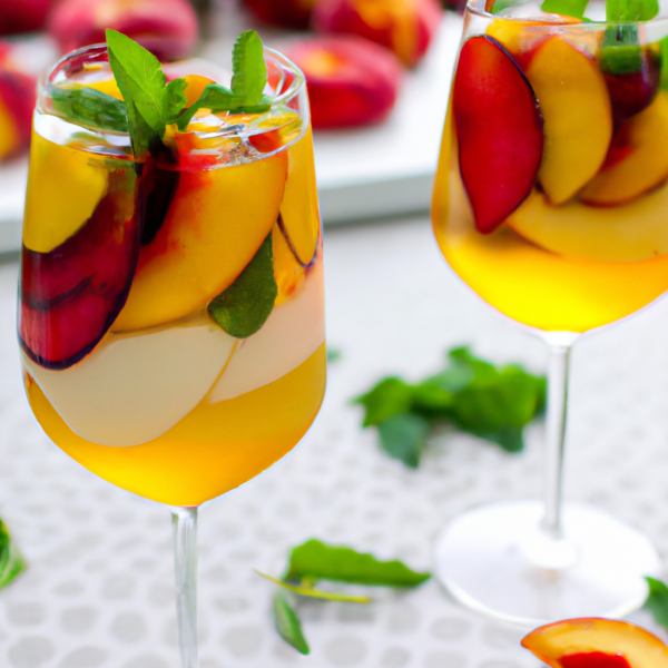 Minty Peach Sangria