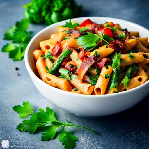 Penne Primavera with Bacon