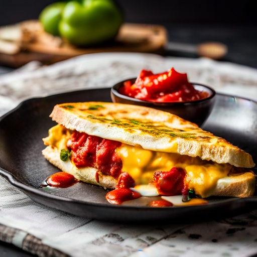 Cheesy Omelette Sandwich