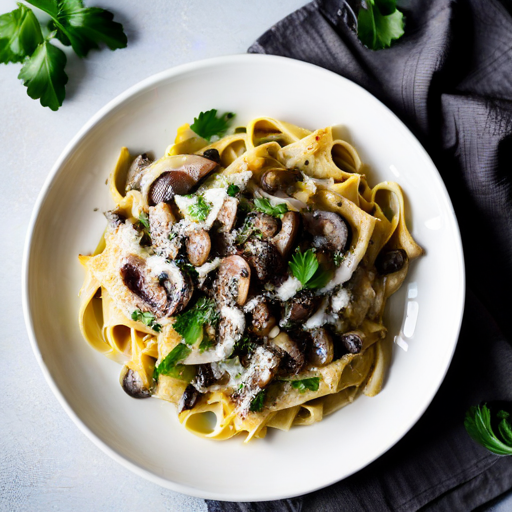 Creamy Chicken and Mushroom Fettuccine