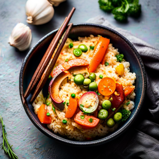 Stir-Fried Rice with Garlic and Vegetables