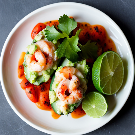 Avocado Stuffed with Shrimp Salad