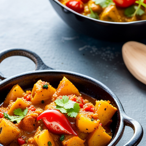 Spicy Indian Potato and Tomato Curry