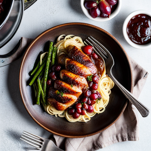 Balsamic Chicken with Grape Sauce