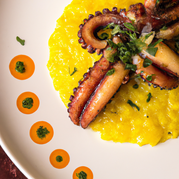 Spanish Octopus with Saffron Rice