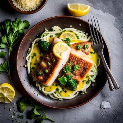 Pan-Seared Cod with Lemon Butter Sauce