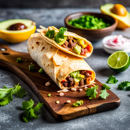 Avocado and Beef Breakfast Burrito