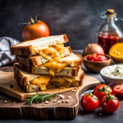 Cheesy Egg and Tomato Sandwich