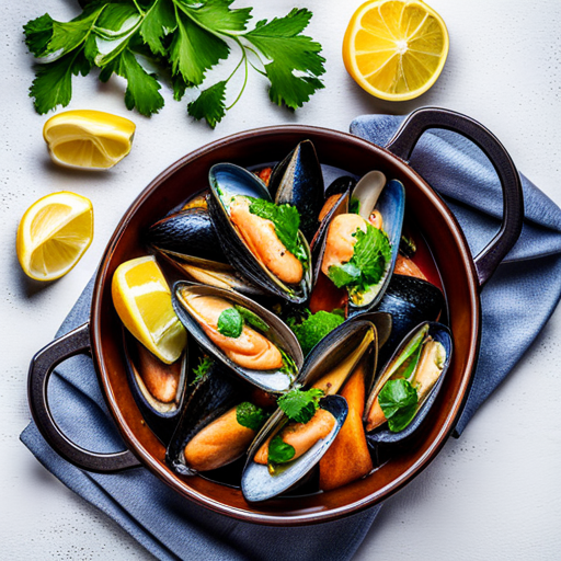 White Wine Garlic Mussels