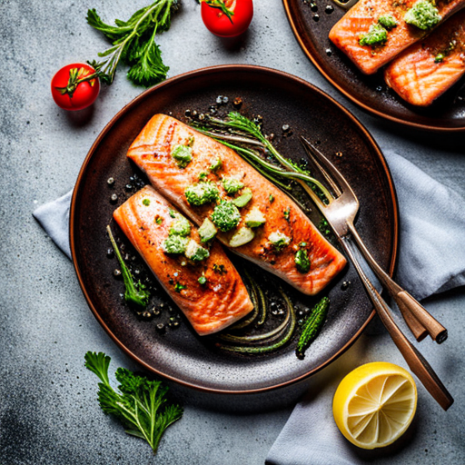 Pan-seared Salmon with Lemon Butter Sauce