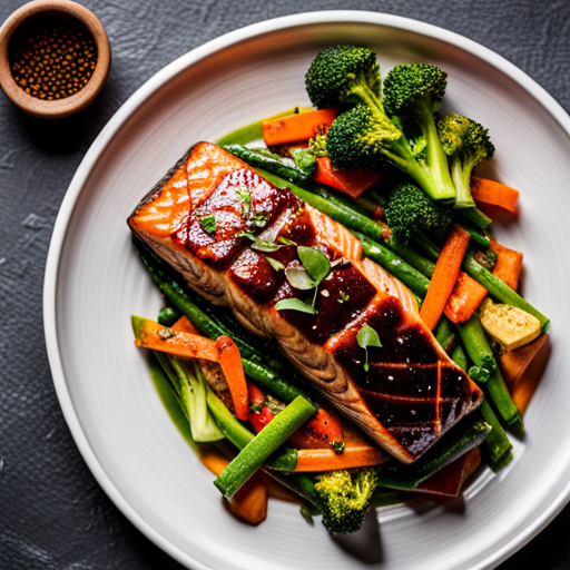 Teriyaki Salmon with Steamed Vegetables