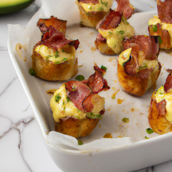 Cheesy Bacon Avocado Bites