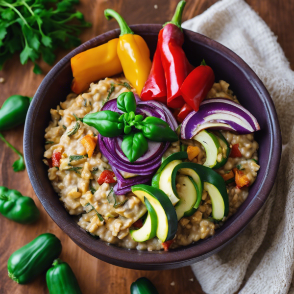 Savory Oatmeal with Roasted Vegetables