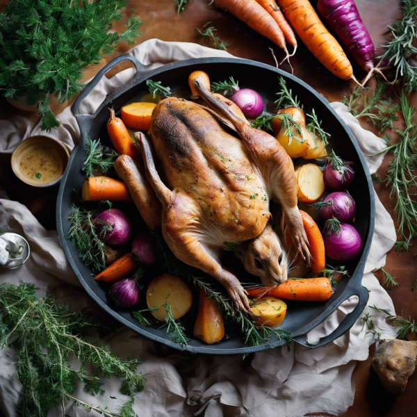 Herb-Roasted Rabbit with Root Vegetables