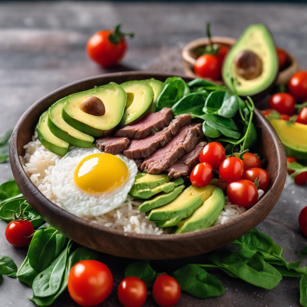 Asian Beef and Avocado Rice Bowl