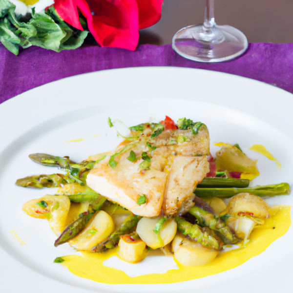 Fish Fillet with Potato and Asparagus