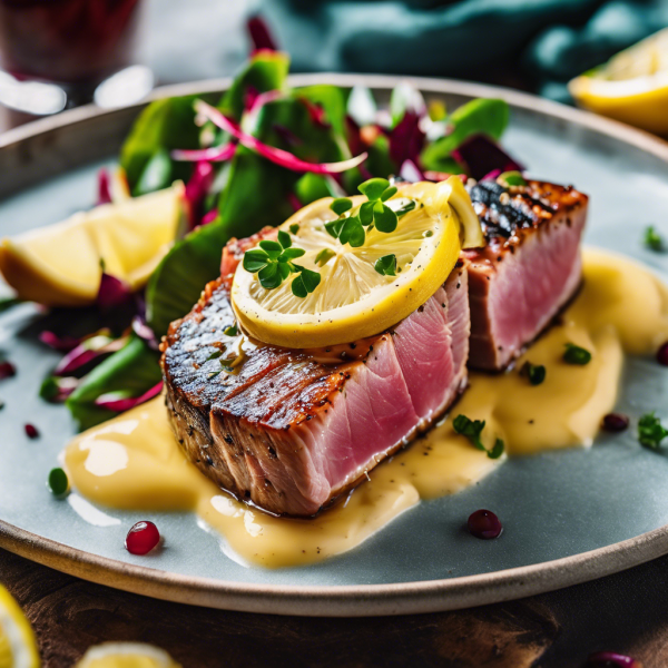 Seared Tuna with Lemon Butter Sauce