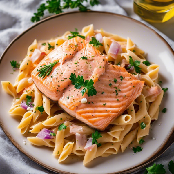 Creamy Salmon and Chicken Pasta