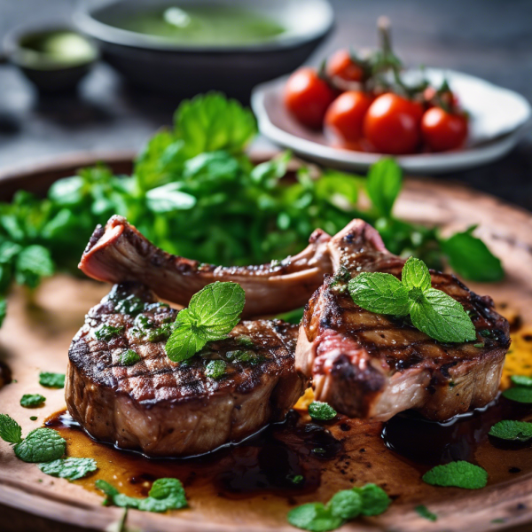 Grilled Lamb Chops with Mint Sauce