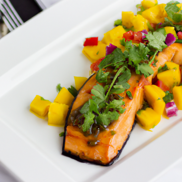 Grilled Salmon with Mango Salsa