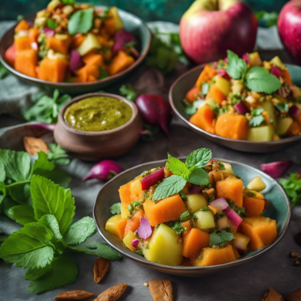 Indian Apple and Carrot Chaat