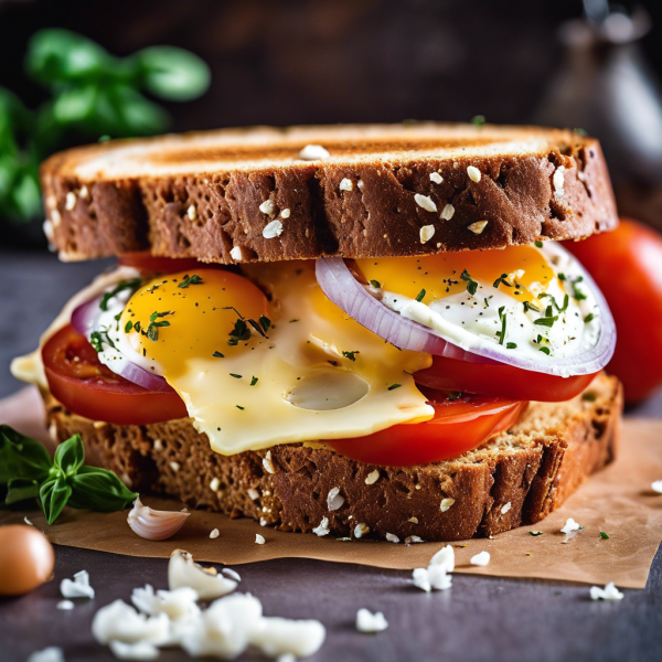 Garlic Tomato Egg Sandwich