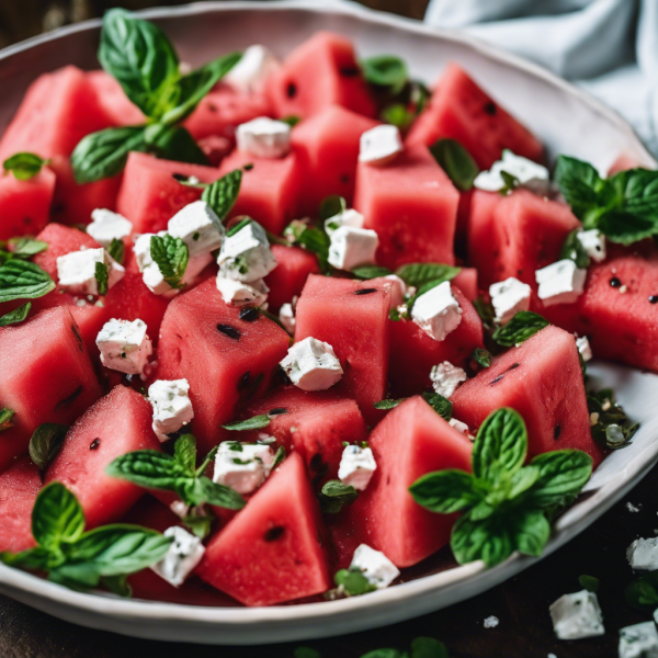 Watermelon Salad with Feta and Mint