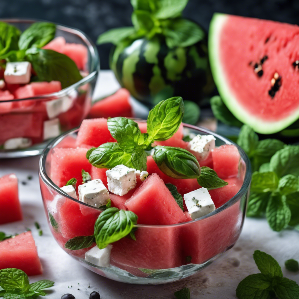 Watermelon Salad with Feta and Mint