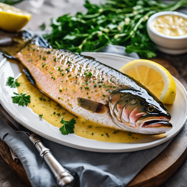 Grilled Trout with Lemon Garlic Butter