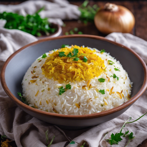 Onion Rice with Yogurt Sauce