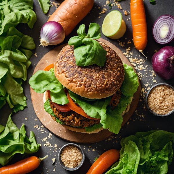 Vegetarian Bean and Carrot Burger