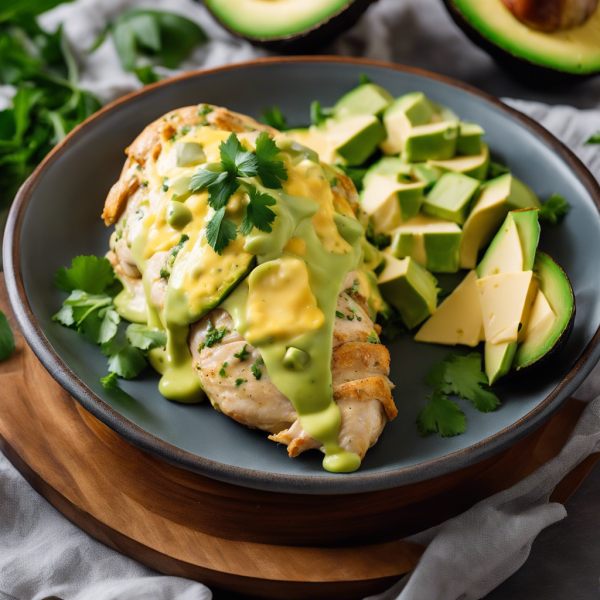 Cheesy Garlic Avocado Chicken