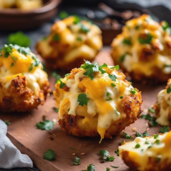 Indian Cheesy Chicken Potato Bites