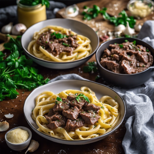 Garlic Butter Beef Pasta