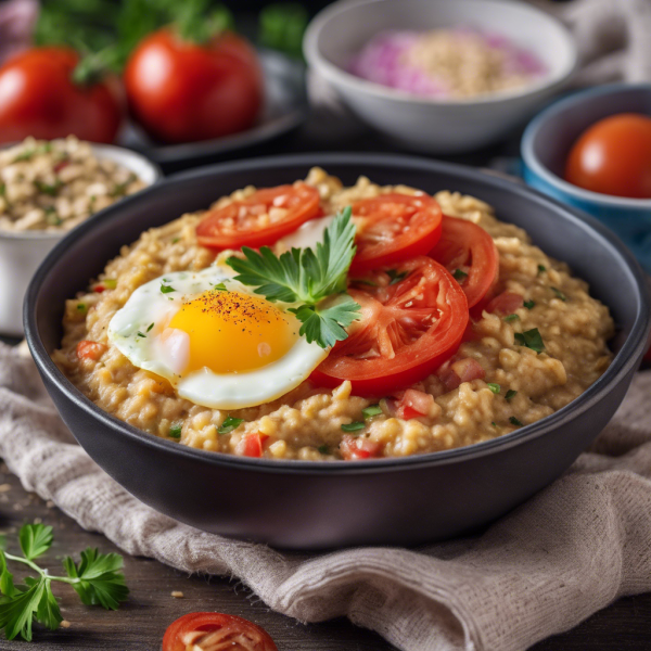 Indian Masala Oatmeal with Egg